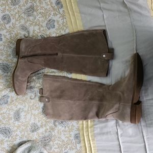 Tan suede tall boots